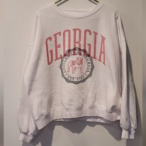 Press BOX University of Georgia White Sweatshirt Large